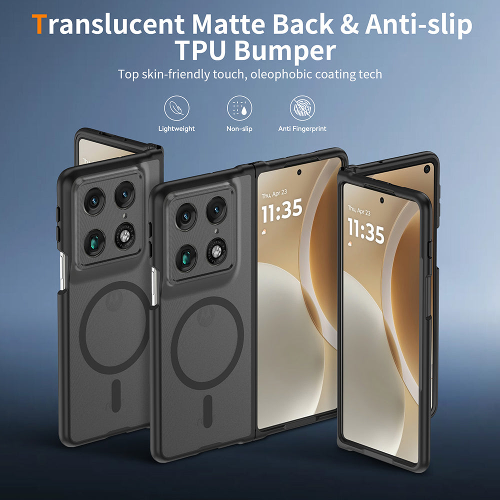 Husa de protectie Techsuit PureFrost MagSafe compatibil cu Motorola Razr Fold, Negru Frost