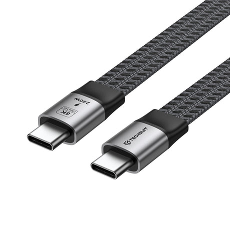 Cablu Techsuit ElysiumSync Pro (CX1), Type-C, PD240W, 1m, Gri