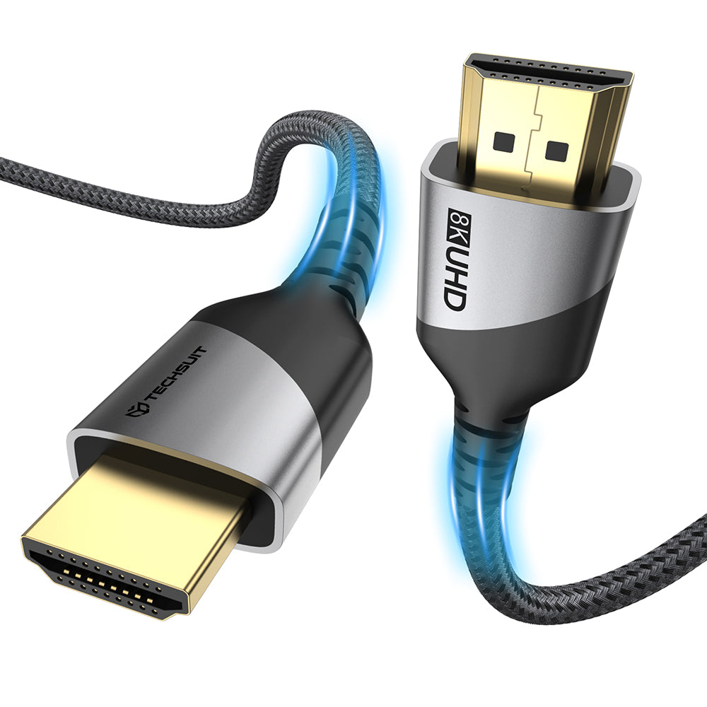 Cablu Techsuit NexusVision Pro (CX3), HDMI 2.1, 48Gbps, 2m, Gri