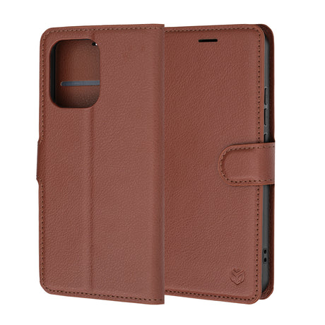 Husa de protectie Techsuit Leather Folio compatibil cu Oppo A6 Pro 4G / A6 Pro 5G, Maro