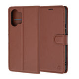 Husa de protectie Techsuit Leather Folio compatibil cu Xiaomi Poco X8 Pro Max, Maro