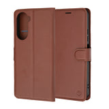 Husa de protectie Techsuit Leather Folio compatibil cu Xiaomi Redmi A7 Pro 4G, Maro