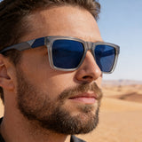 Ochelari de soare Techsuit (8500), Flat-Top, UV400, Maro