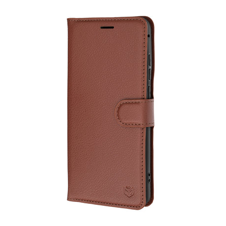Husa de protectie Techsuit Leather Folio compatibil cu Motorola Edge 70 Fusion, Maro