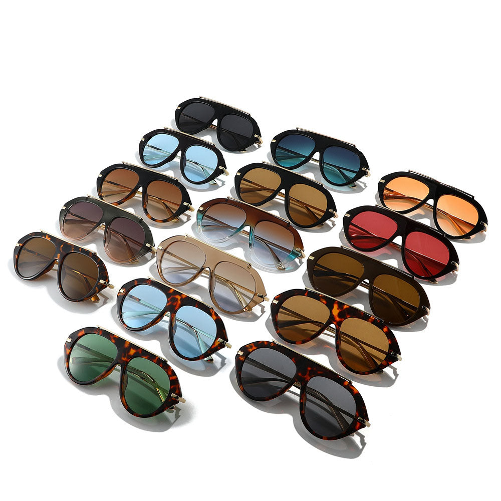 Ochelari de Soare Techsuit (8092), Aviator, Negru / Portocaliu