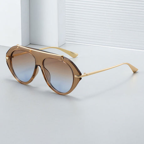 Ochelari de Soare Techsuit (8092), Aviator, Negru / Portocaliu