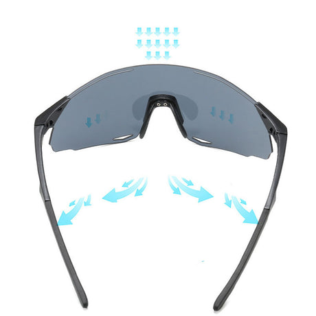 Ochelari sport Techsuit (8853), TR90, Negru / Gri