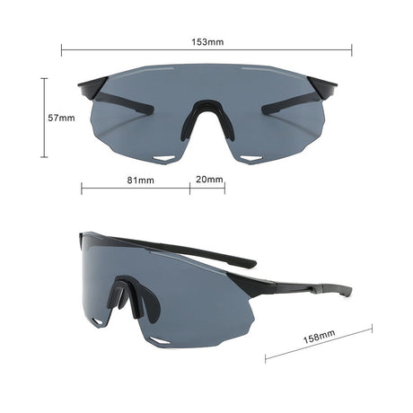 Ochelari sport Techsuit (8853), TR90, Negru / Gri