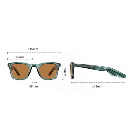 Ochelari de soare Techsuit (31243), Wayfarer, HD, Gri