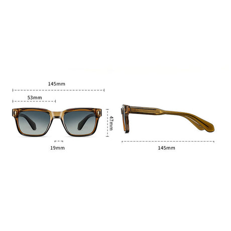 Ochelari de Soare Techsuit (31246), Flat-Top, UV400, Maro