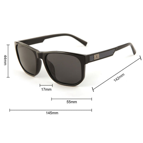 Ochelari de Soare Techsuit (8502), Wayfarer, Negru