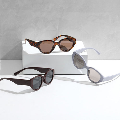 Ochelari de Soare Techsuit (17002), Ovali, Policarbonat, Gri / Maro