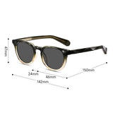 Ochelari de Soare Techsuit (8663), Rotunzi, Polarizati, Negru