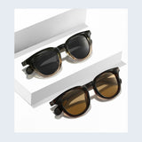Ochelari de Soare Techsuit (8663), Rotunzi, TR90, Maro