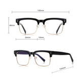 Ochelari Protectie Calculator Techsuit Reflex PC (2205), Patrati, Negru / Argintiu
