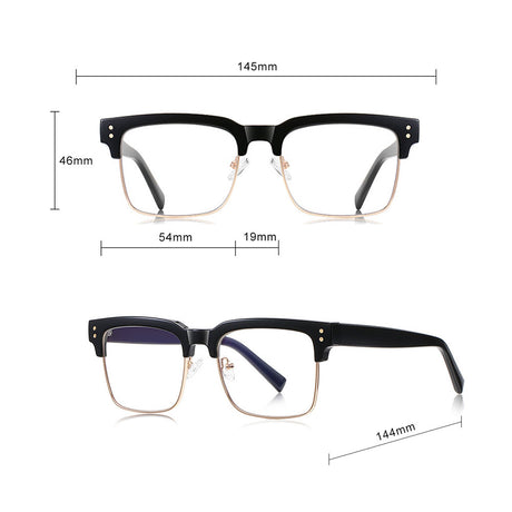 Ochelari Protectie Calculator Techsuit Reflex PC (2205), Patrati, Negru / Auriu