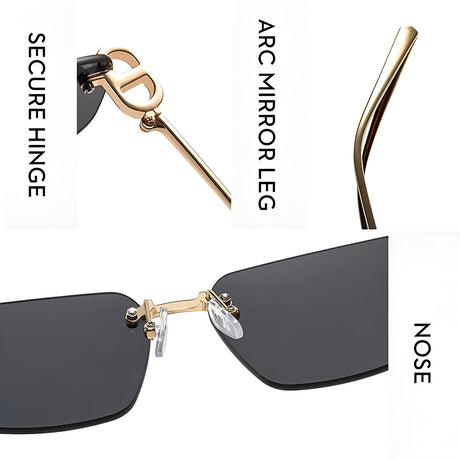 Ochelari de Soare Techsuit (S098), Fara Rama, Argintiu