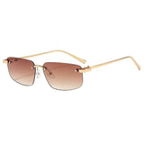 Ochelari de soare Techsuit (S098), Rimless, Auriu