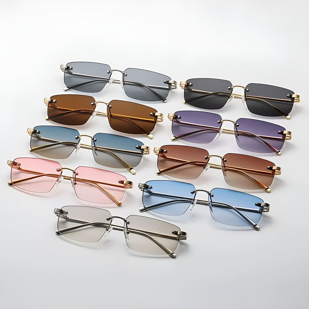 Ochelari de soare Techsuit (S098), Rimless, Auriu