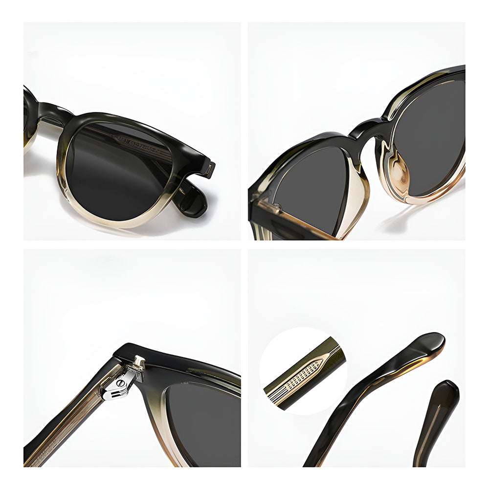 Ochelari de Soare Techsuit (8663), Rotunzi, TR90, Maro