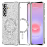 Husa de protectie Techsuit Luxury Glitter MagSafe compatibil cu Samsung Galaxy A37 5G, Argintiu