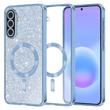 Husa de protectie Techsuit Luxury Glitter MagSafe compatibil cu Samsung Galaxy A57 5G, Albastru