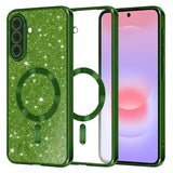 Husa de protectie Techsuit Luxury Glitter MagSafe compatibil cu Samsung Galaxy A37 5G, Verde