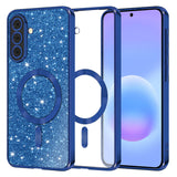 Husa de protectie Techsuit Luxury Glitter MagSafe compatibil cu Samsung Galaxy A57 5G, Albastru