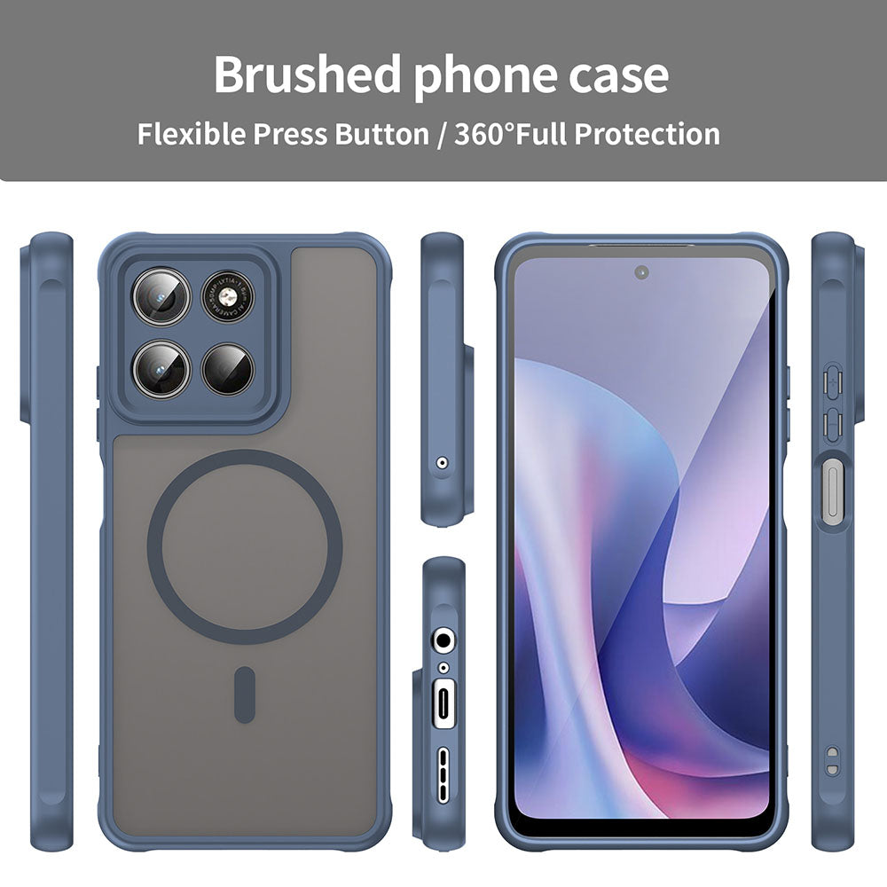 Husa de protectie Techsuit HaloFrost II MagSafe compatibil cu Motorola Moto G37 / G37 Power / G47, Albastru