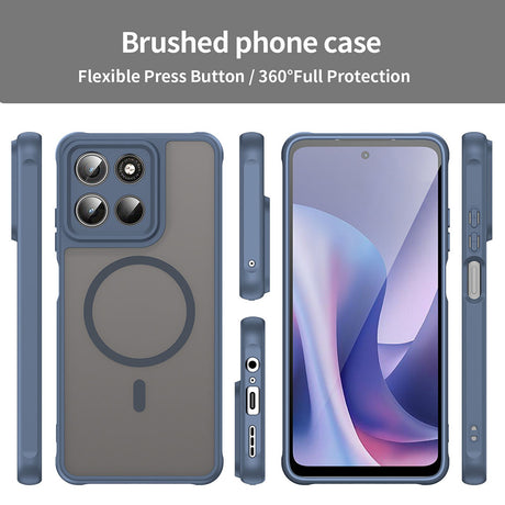 Husa de protectie Techsuit HaloFrost II MagSafe compatibil cu Motorola Moto G37 / G37 Power / G47, Albastru