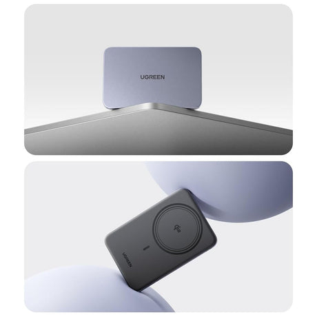 Baterie externa Ugreen PB580 (75984B), 5000mAh, Type-C, 15W Wireless, Gri
