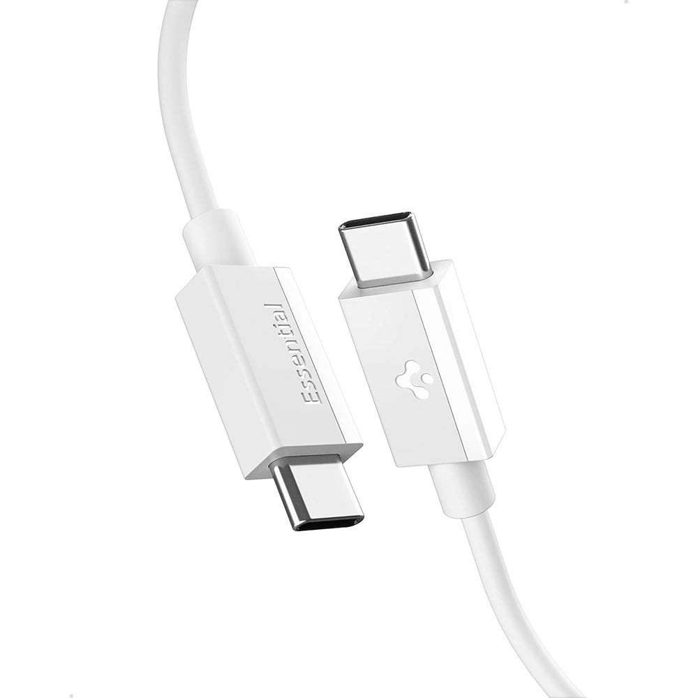 Cablu pentru Alimentare Type-C, 60W, 480Mbps - Spigen Essential EB6015CC (ACA10416) -  White
