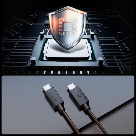 Cablu Spigen Essential EB6015CC, Type-C, 60W, 2m, Negru