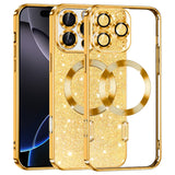 Husa de protectie Techsuit Luxury Glitter MagSafe compatibil cu iPhone 16 Pro Max, Auriu