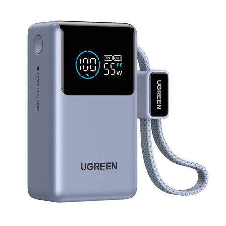 Baterie externa Ugreen Nexode Pro (75701B), 10000mAh, USB / Type-C, 55W, Gri