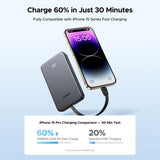 Baterie externa Ugreen PB526, 10000mAh, USB / Type-C, 20W, Gri