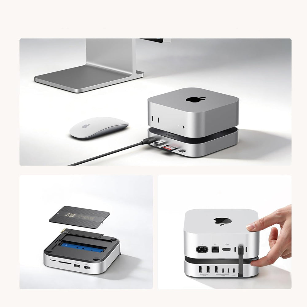 Hub Ugreen CM841A, 10in1, 2x Type-C / 5x USB-A / SD-TF / M.2, Gri