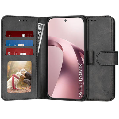 Husa de protectie Techsuit Diary Book compatibil cu Xiaomi 17T, Negru