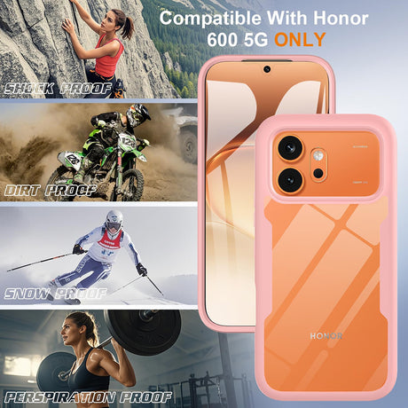 Husa de protectie Techsuit ColorVerse 360 Series compatibil cu Honor 600 / 600 Pro, Roz