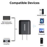 Adaptor Ugreen Bluetooth Receiver BT523 (65059), Jack 3.5mm, Hi-Res Audio, Negru