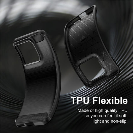 Husa de protectie Techsuit Carbon Silicone compatibil cu Motorola Edge 70 Pro, Negru