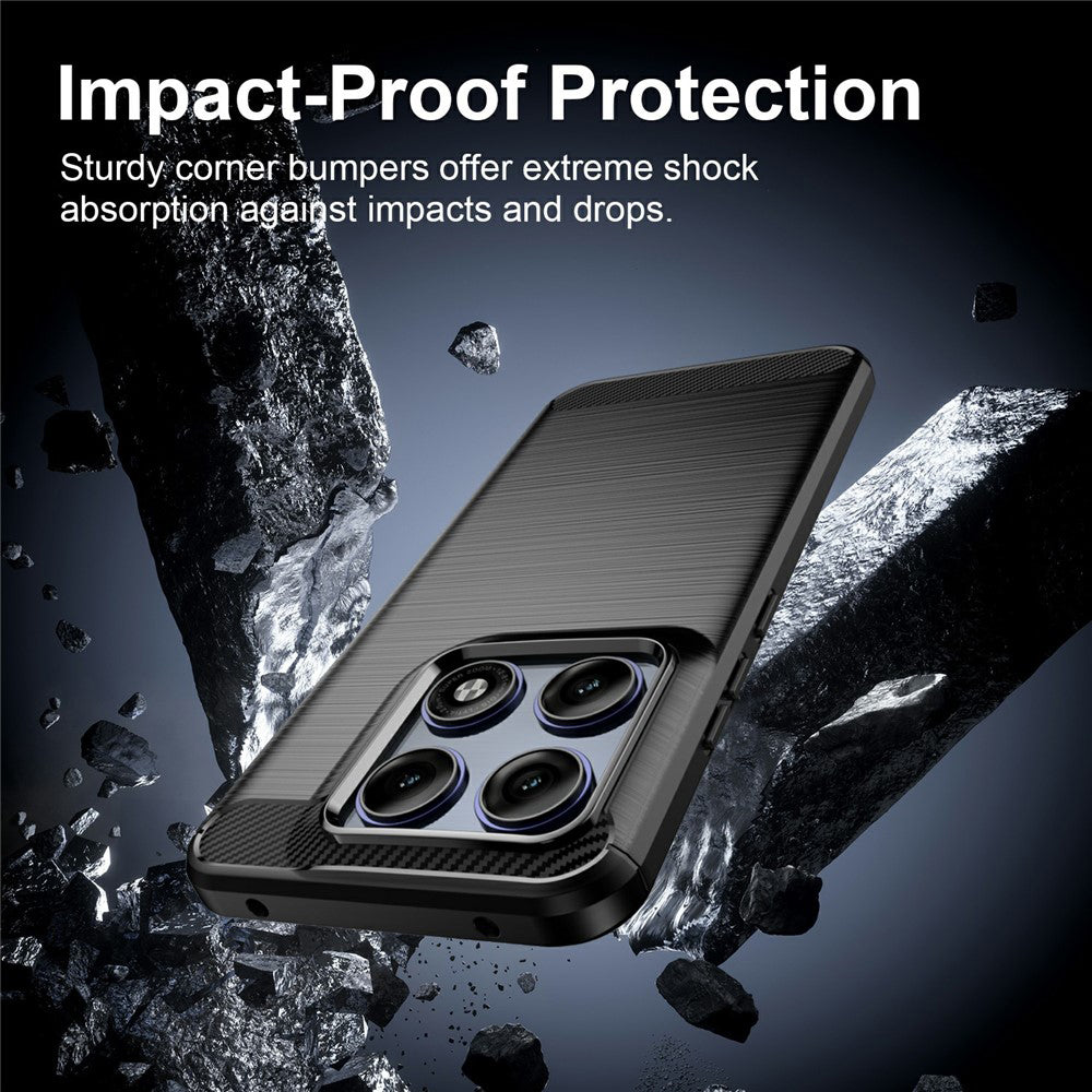 Husa de protectie Techsuit Carbon Silicone compatibil cu Motorola Edge 70 Pro, Negru