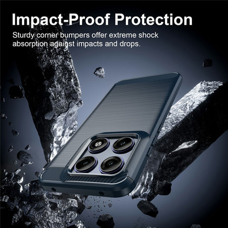 Husa de protectie Techsuit Carbon Silicone compatibil cu Motorola Edge 70 Pro, Albastru