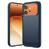 Husa de protectie Techsuit Carbon Silicone compatibil cu Honor 600 / 600 Pro, Albastru