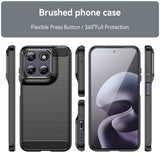 Husa de protectie Techsuit Carbon Silicone compatibil cu Motorola Moto G87, Negru