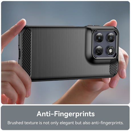 Husa de protectie Techsuit Carbon Silicone compatibil cu Motorola Moto G87, Negru
