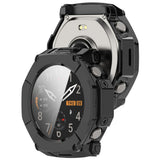Husa + Folie smartwatch Techsuit Defense360 Pro compatibil cu Amazfit T-Rex Ultra 2, Negru