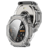 Husa + Folie smartwatch Techsuit compatibil cu Amazfit T-Rex Ultra 2, Transparent