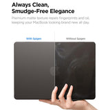 Husa laptop Spigen Airskin (ACS11531), MacBook Air 13" 2022, Policarbonat, Negru