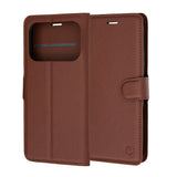 Husa de protectie Techsuit Leather Folio compatibil cu Honor 600 / 600 Pro, Maro